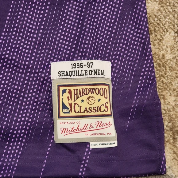Shaquille O'Neal Lakers Mitchell & Ness Monochrome 96-97 Swingman Jersey Sz M - Picture 3 of 13